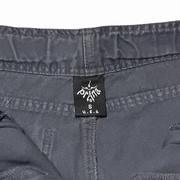 Vintage Prana Pants Mens Small Belted Climbing Gray Canvas USA Made Gorpcore - Picture 4 of 9